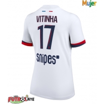Camiseta Paris Saint-Germain Vitinha #17 Visitante Equipación para mujer 2025-26 manga corta
